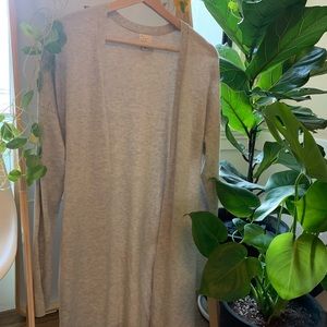 Long Tailor Trim Cardigan